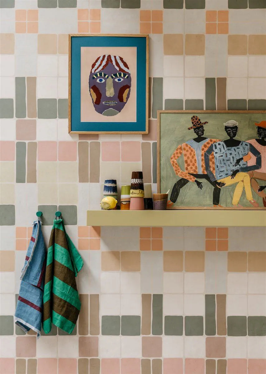 Bibelotte | Behang Patchwork retro