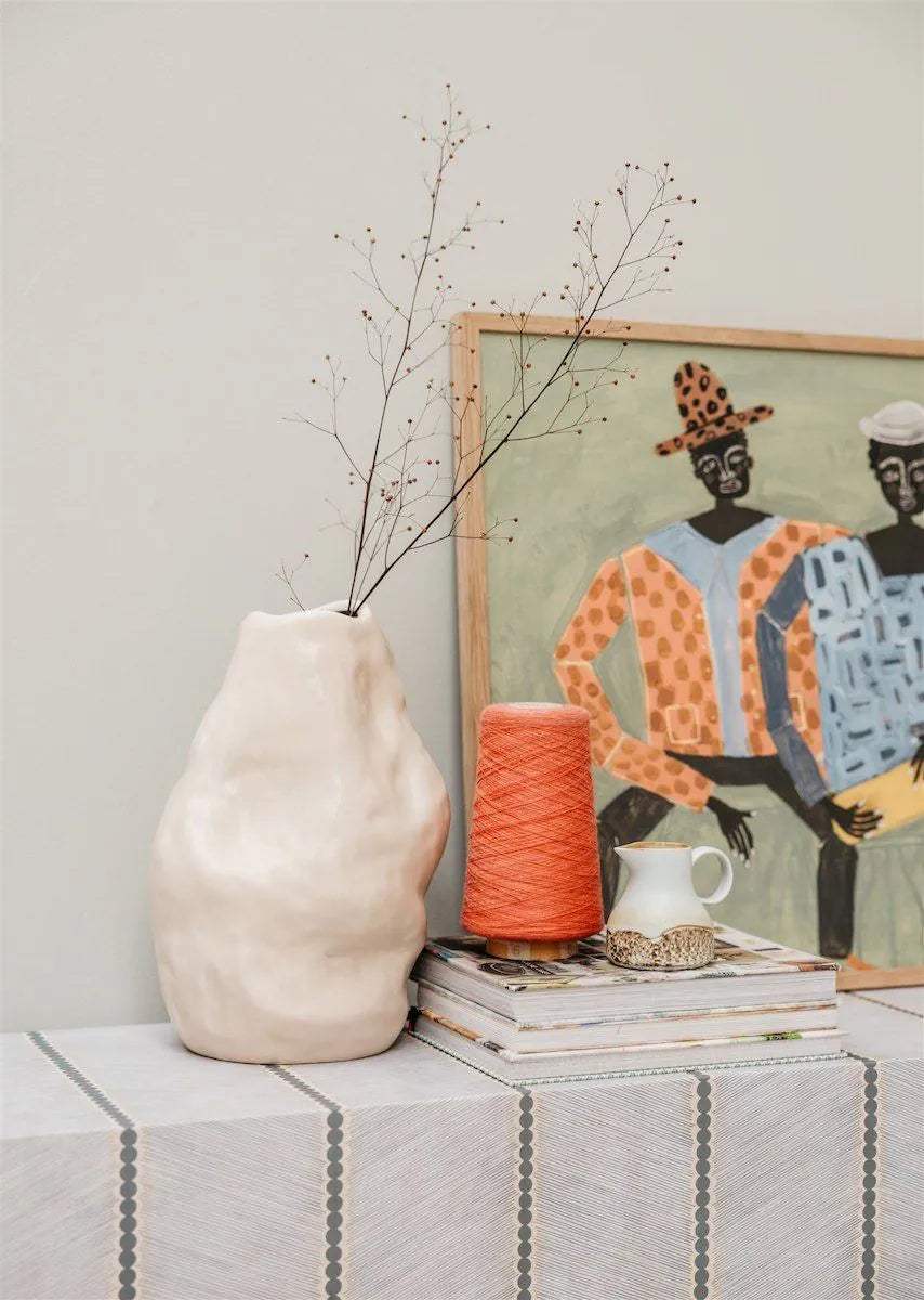 Bibelotte | Behang Chevron denimblauw
