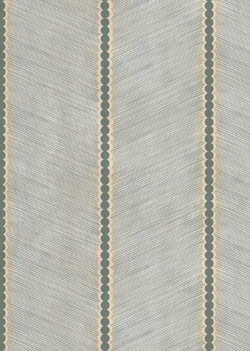 Bibelotte | Behang Chevron denimblauw