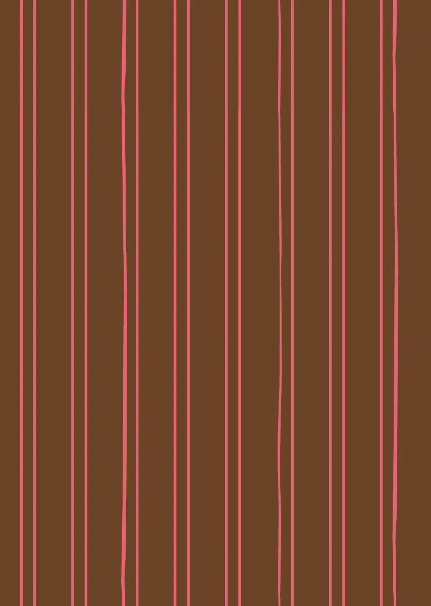 Bibelotte | Behang Gestreept cacao