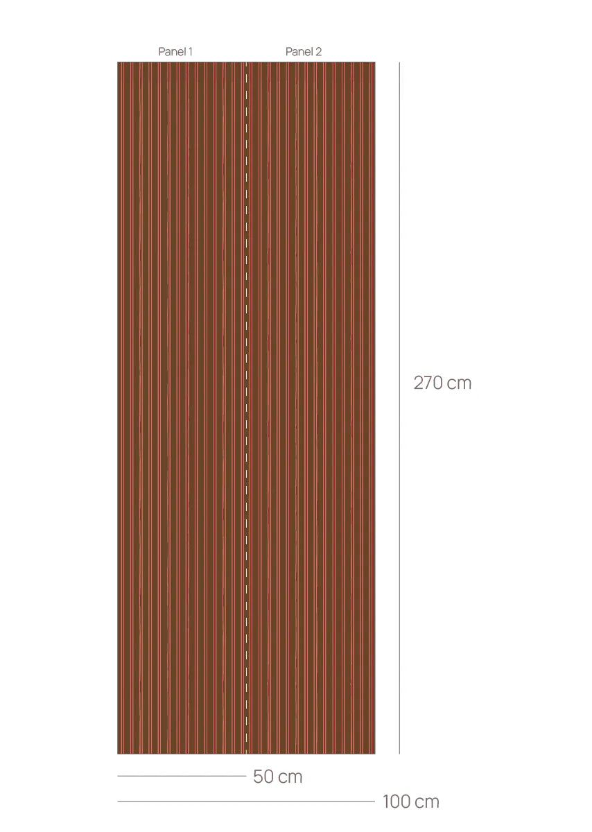Bibelotte | Behang Gestreept cacao