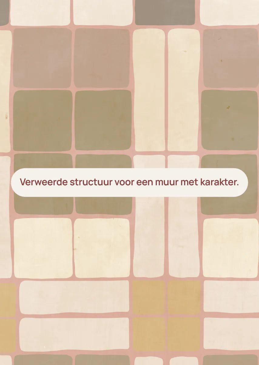 Bibelotte | Behang Patchwork poeder