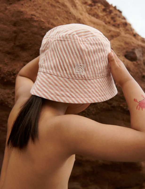 Liewood | Bucket hat stripe salva rose sandy