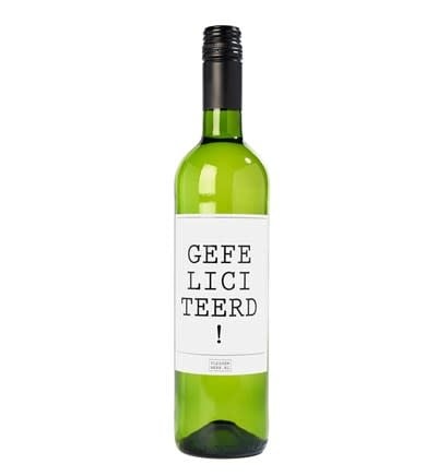 Flessenwerk  | Witte wijn Gefeliciteerd!