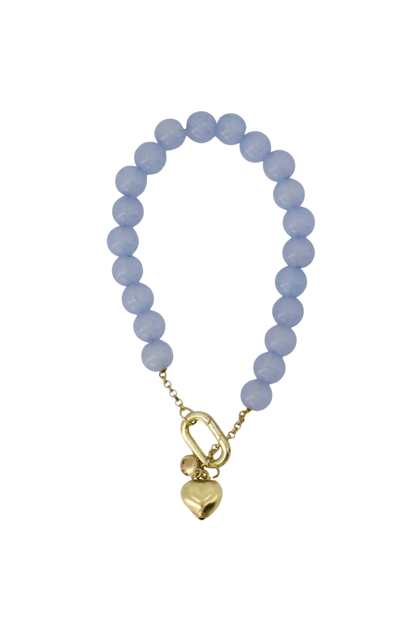 Zusss | Armband van kralen met hart blauw