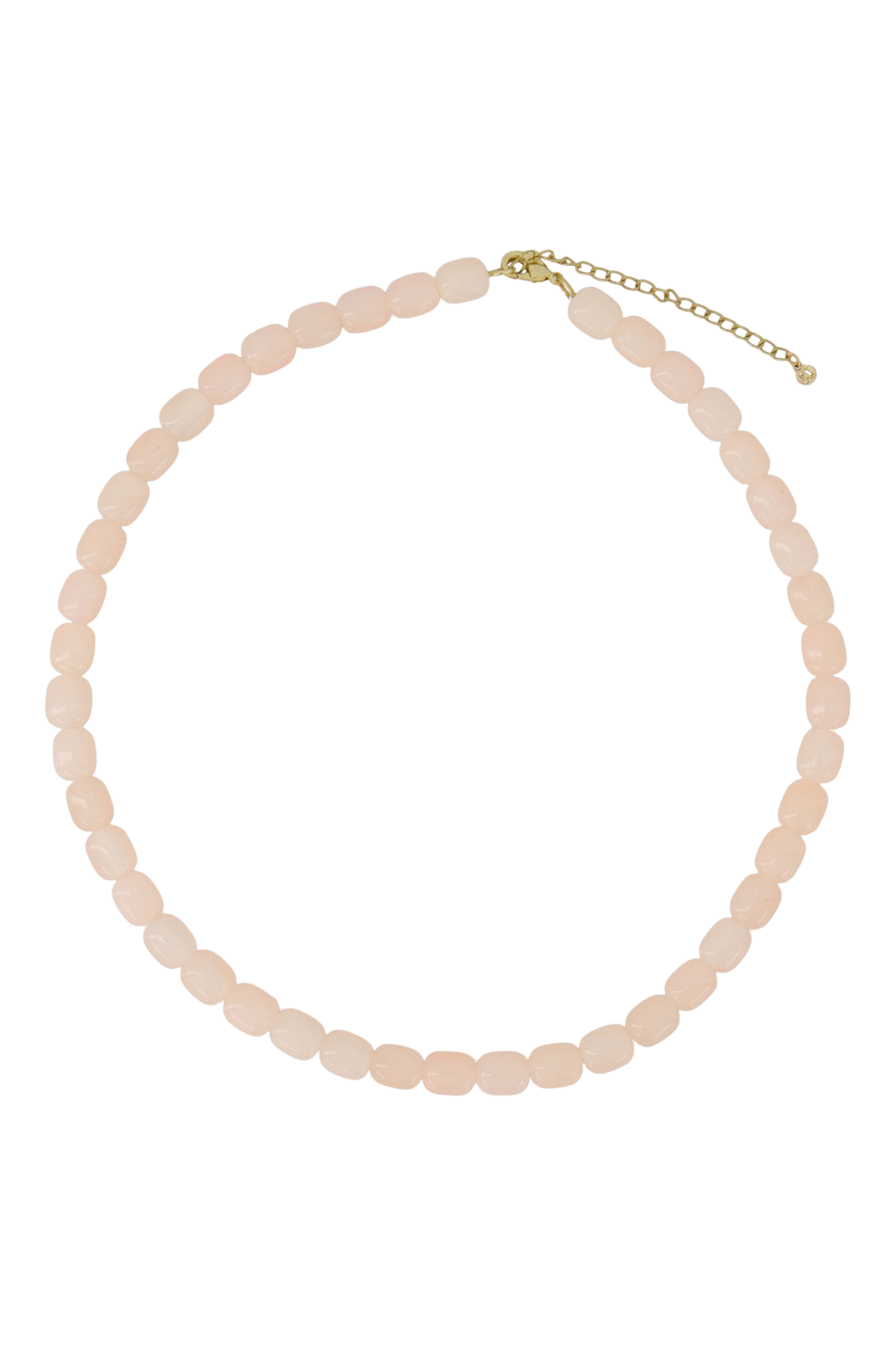 Zusss | Smalle kralen ketting zacht roze