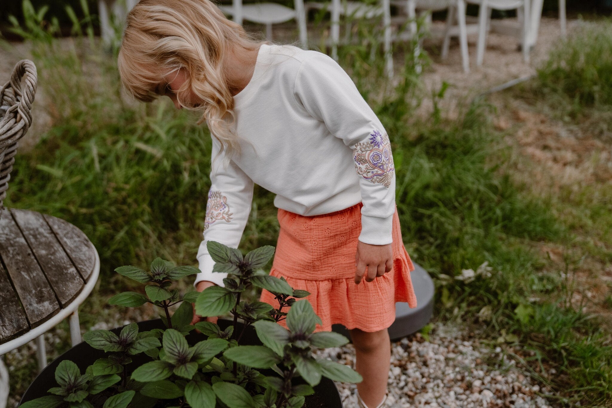 Daily7 | Rokje Muslin Broderie Peach