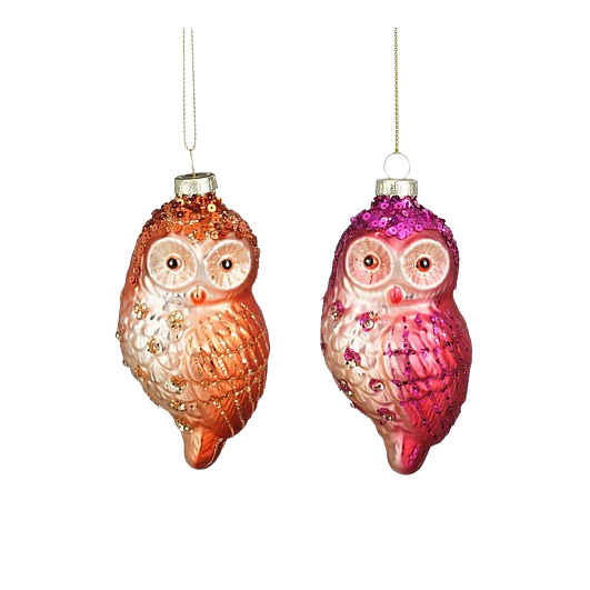 Selected by | Uil oranje/roze 5x10cm