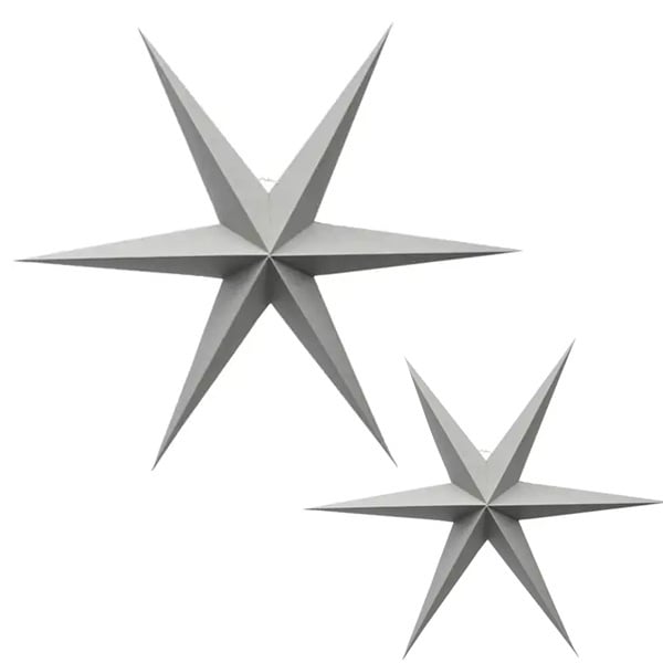 Delight Department | Kerst ster licht grijs set van 2