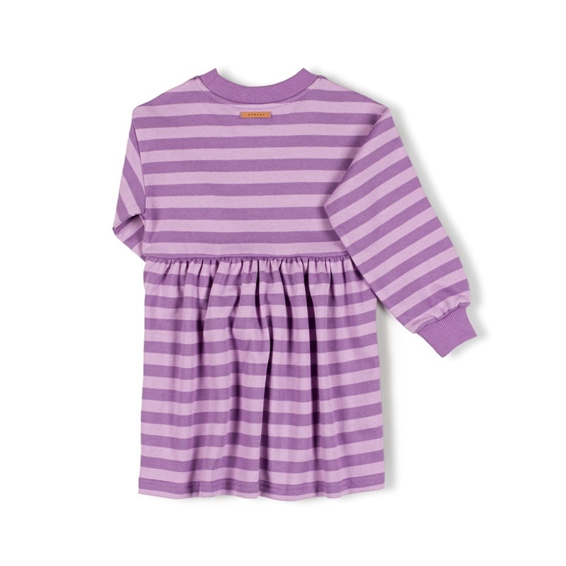 Nixnut | Jurk Fod purple stripe