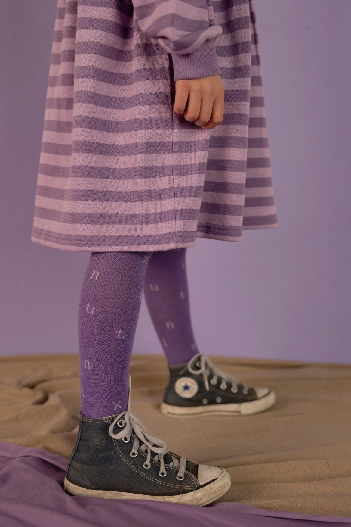 Nixnut | Jurk Fod purple stripe