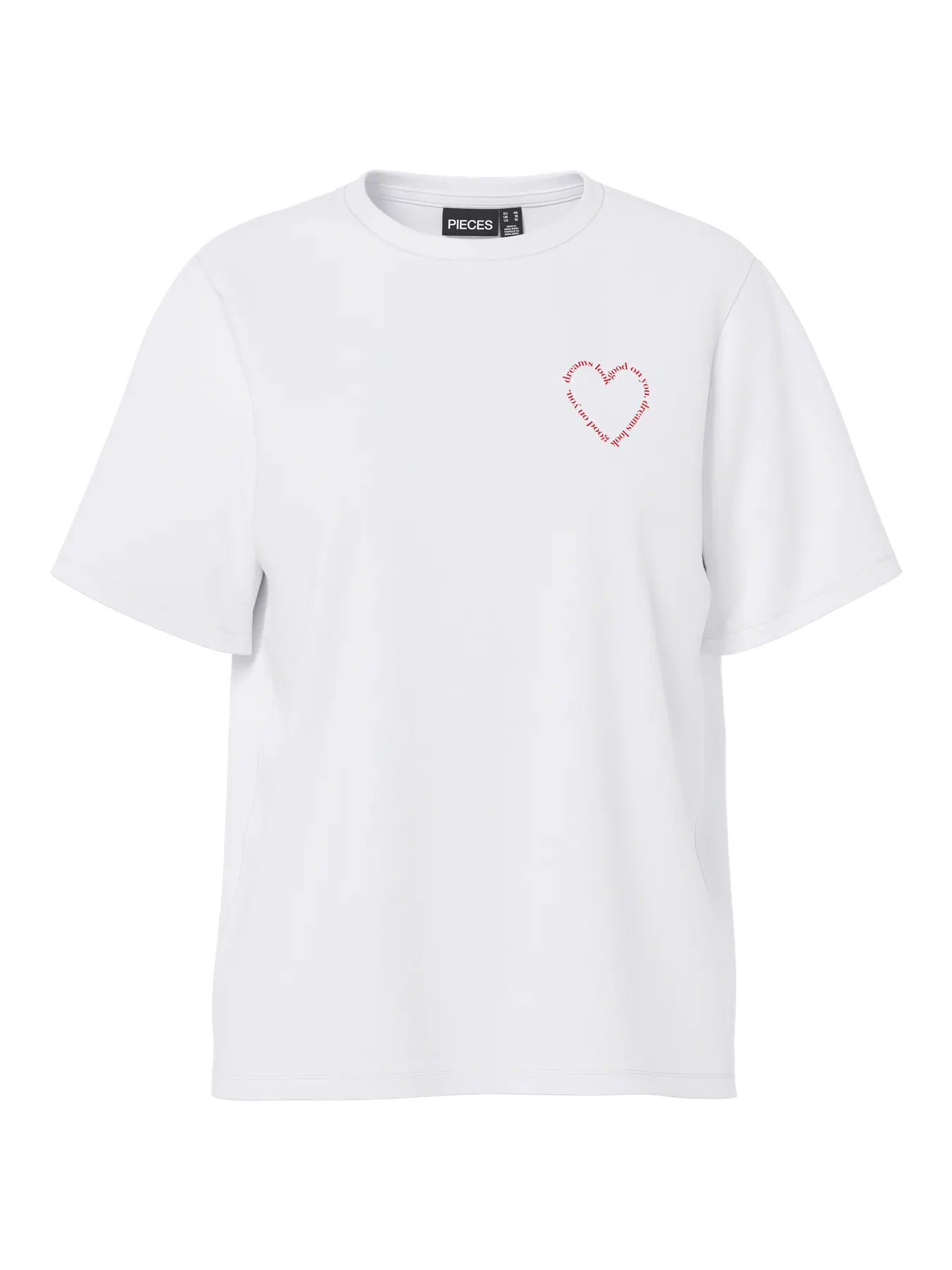 Pieces | T-shirt Bets bright white