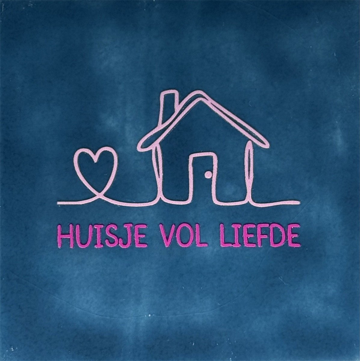 Yett | Tegeltje huisje vol liefde donkerblauw
