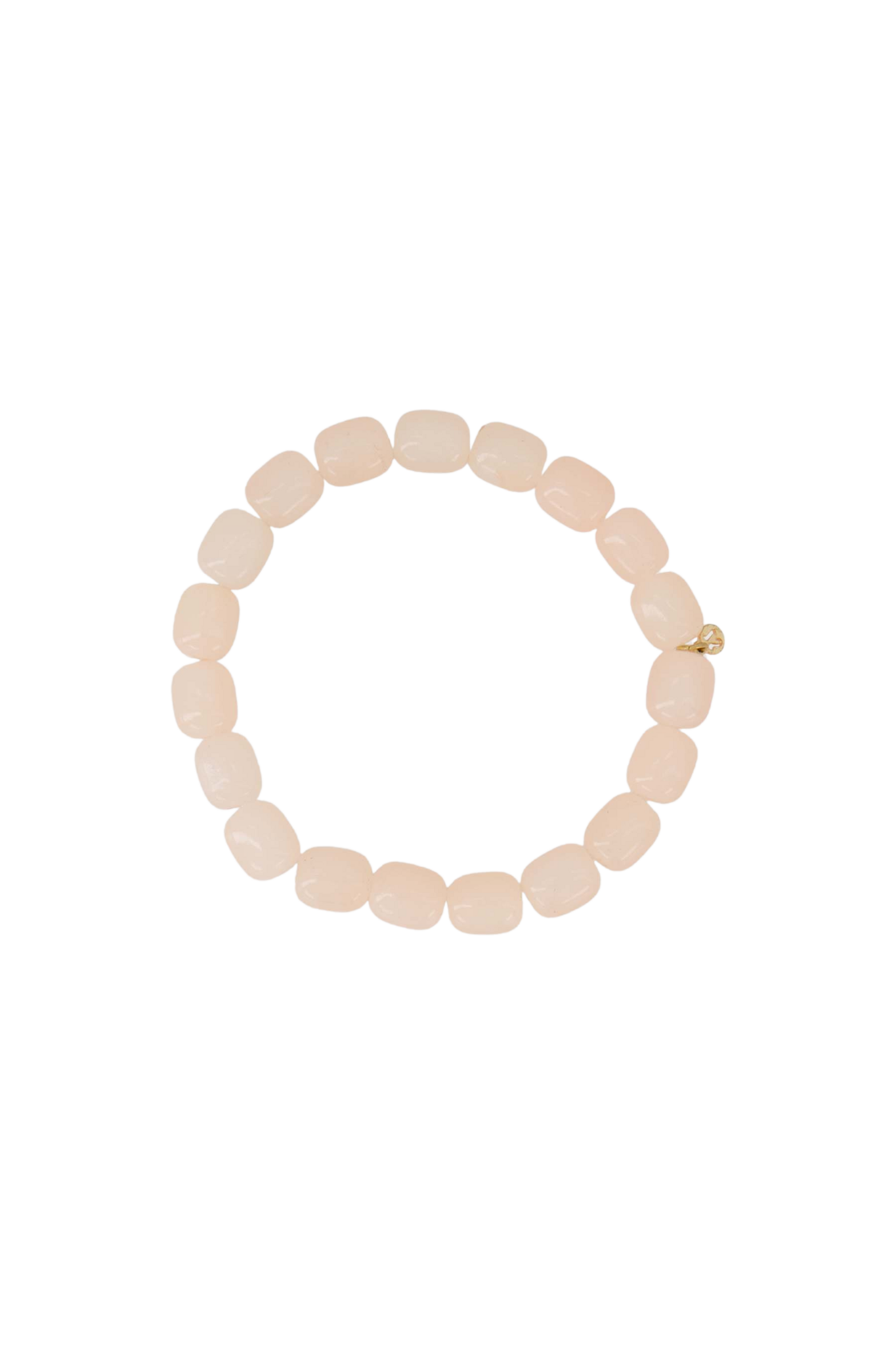 Zusss | Elastieken kralen armband zacht roze
