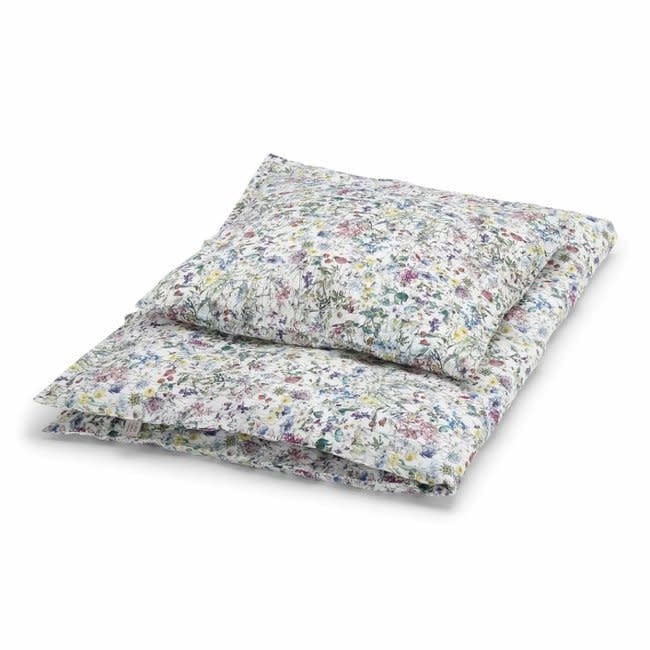 Super Carla | Dekbedovertrek wild flowers blauw junior 100x140