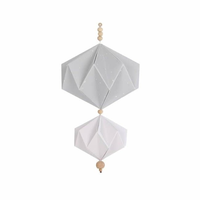 Stijl28 | Origami mobile grijs/wit