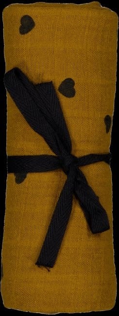 Rose in April |  Hydrofiele doek hart oker 70x70