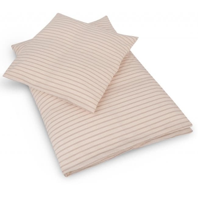 Konges Slojd | Dekbedovertrekset stripes champagne/red 100x140