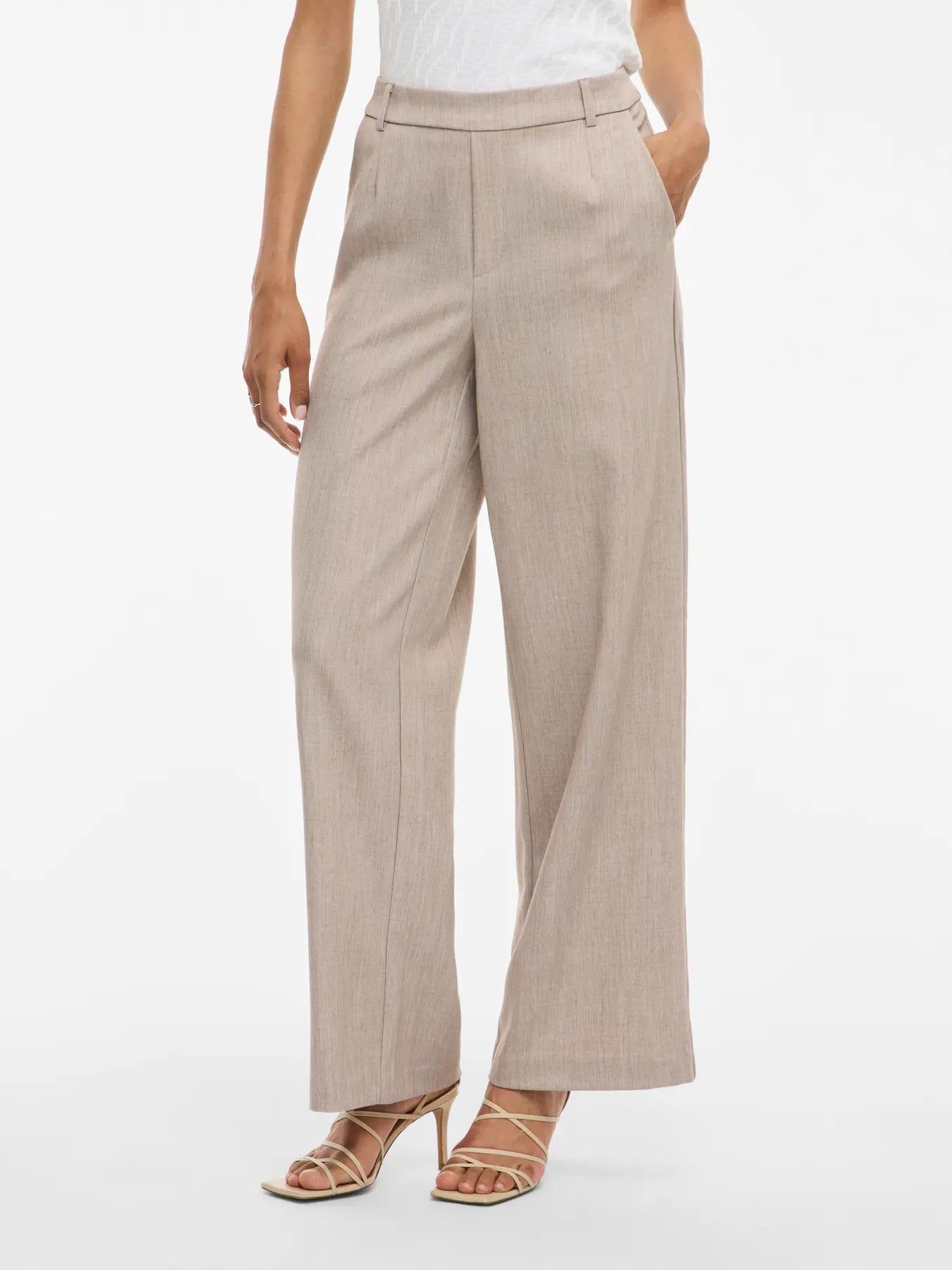 Vila | Pantalon Varone natural melange