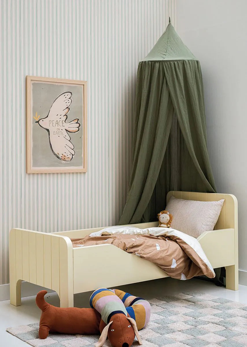 Bibelotte | Behang Gestreept biscuit