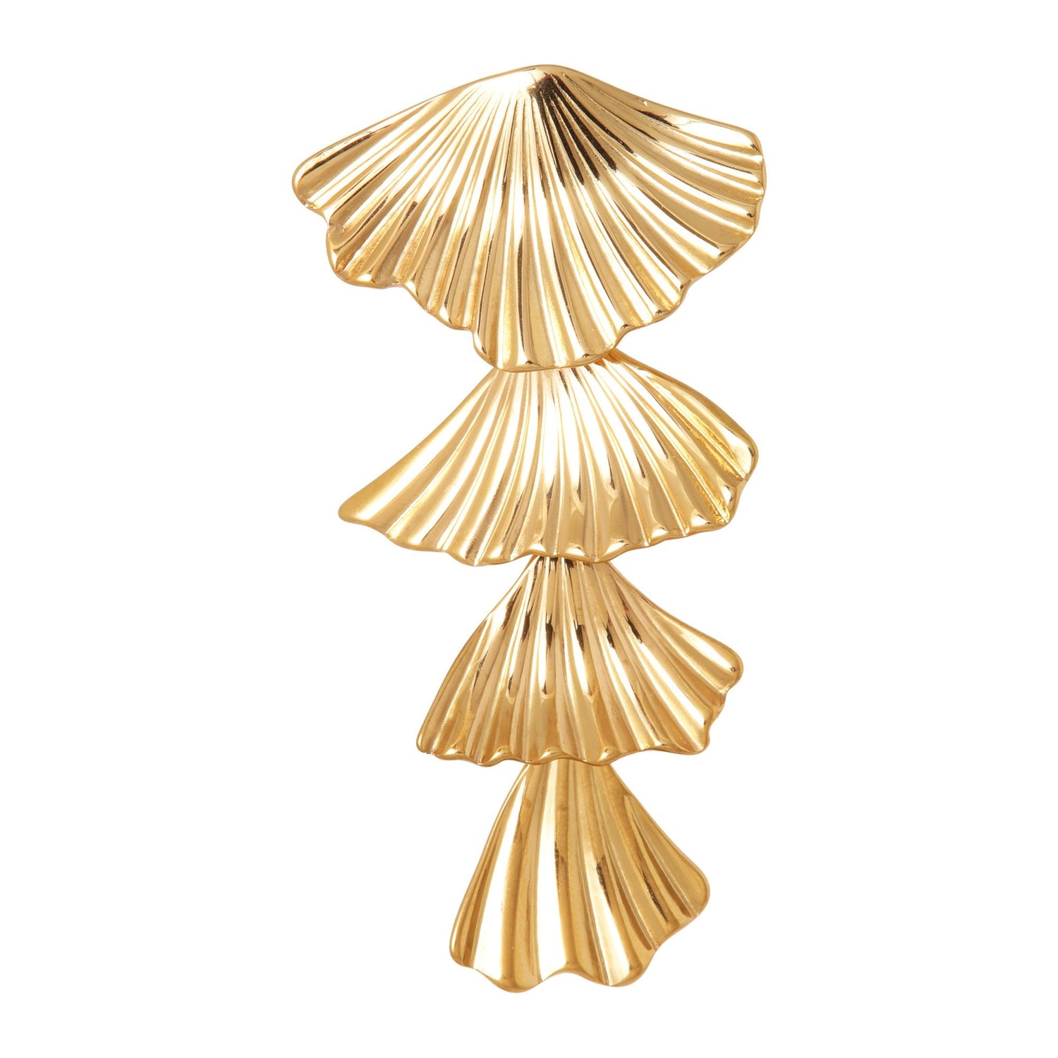 Label Kiki | Oorbellen Golden Leaf gold Set2
