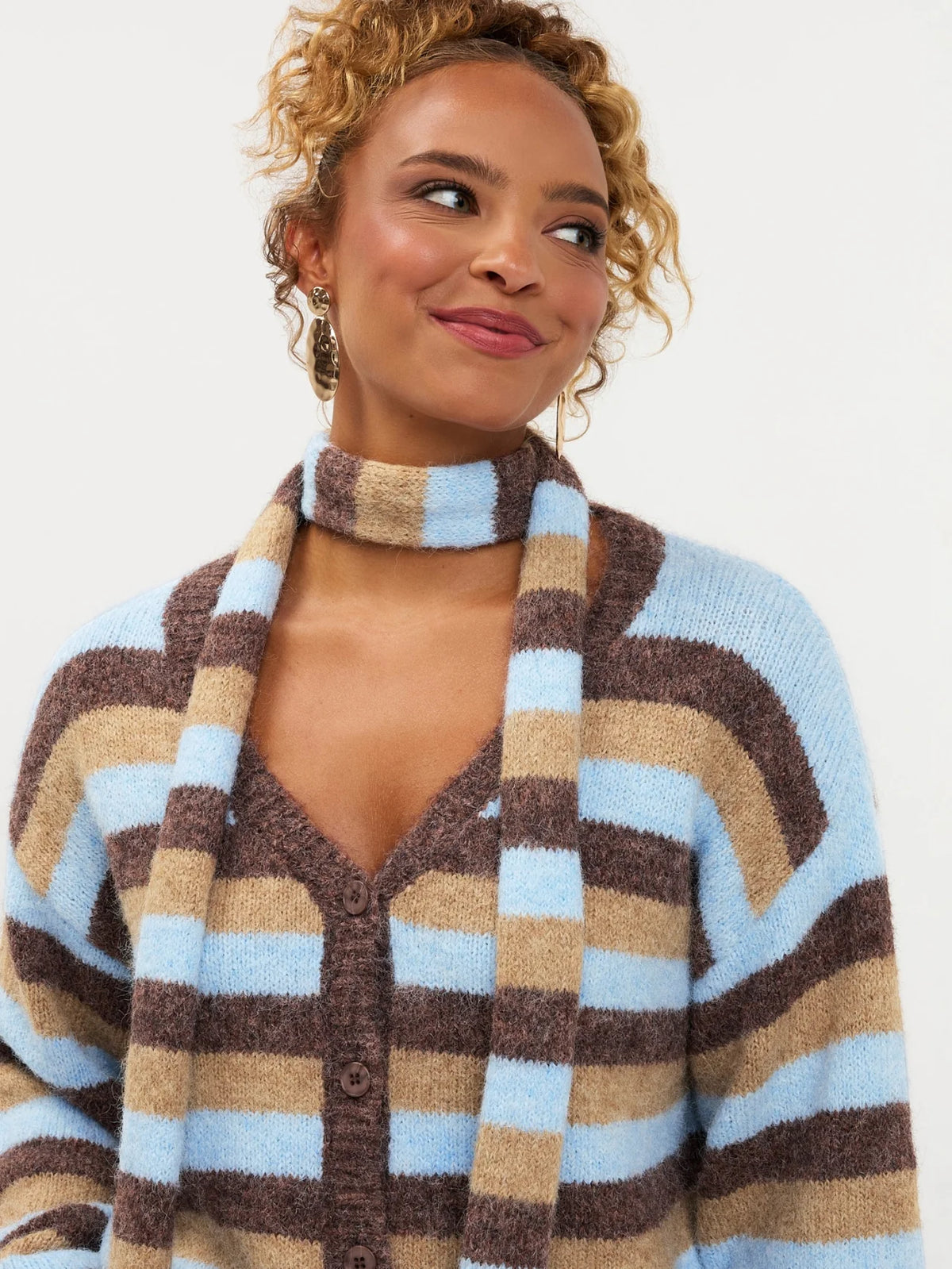 Ydence | Cardigan Goldie Light blue