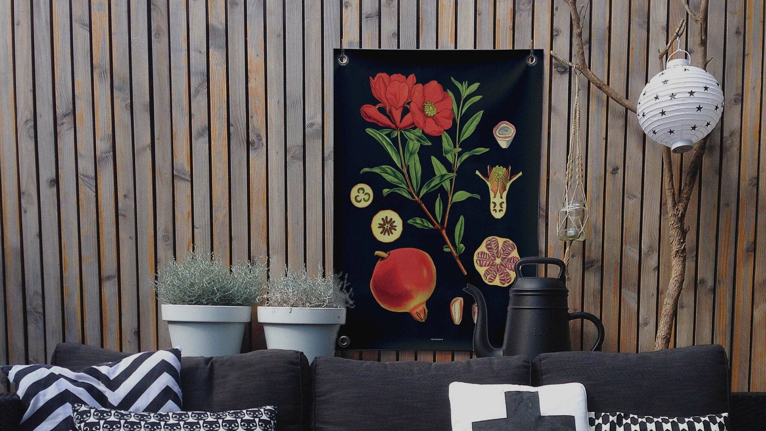 VM | Tuinposter botanisch granaatappel