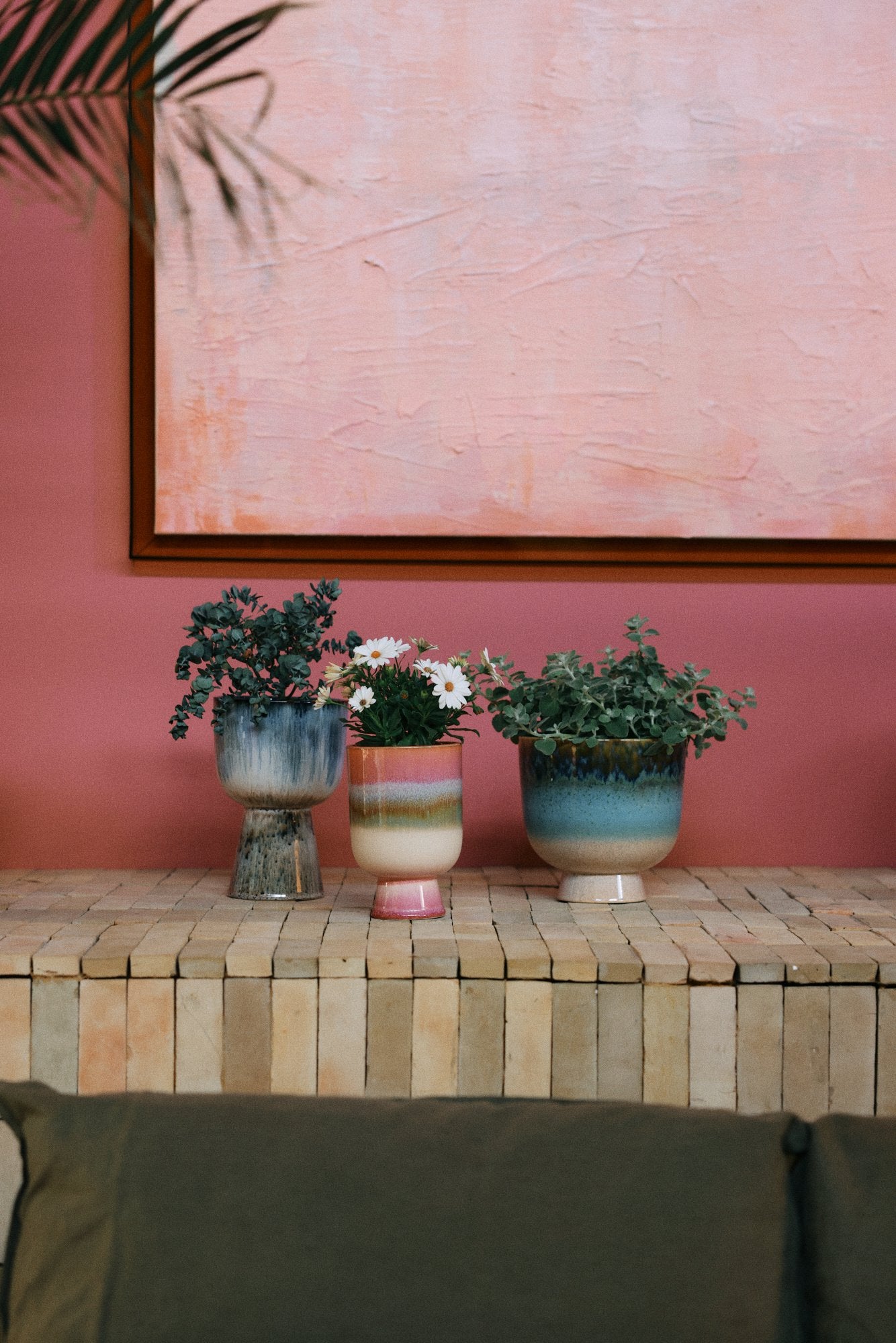 HK Living | Retro flower pot glacier