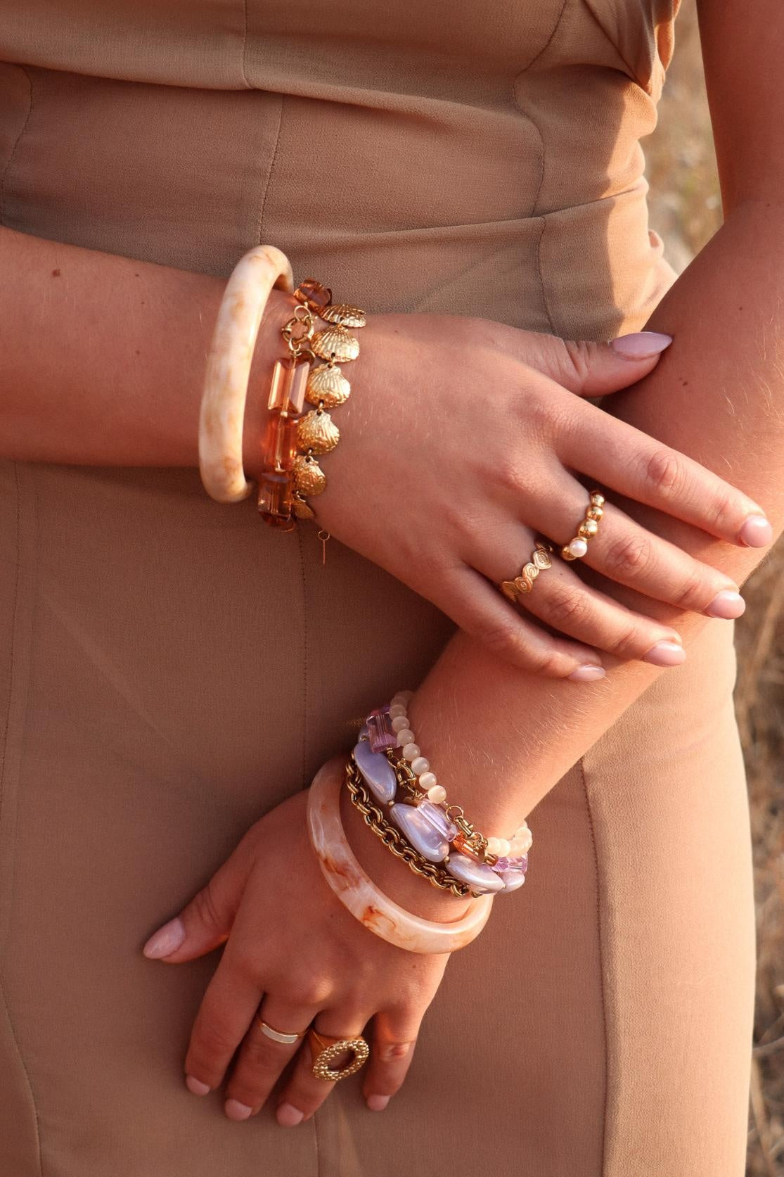 Label Kiki | Armband Big shell gold