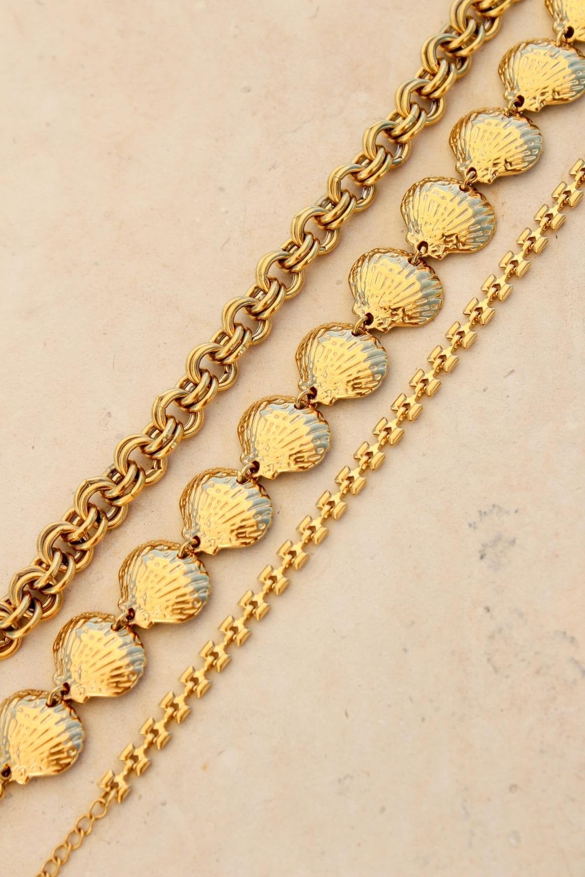 Label Kiki | Armband Big shell gold