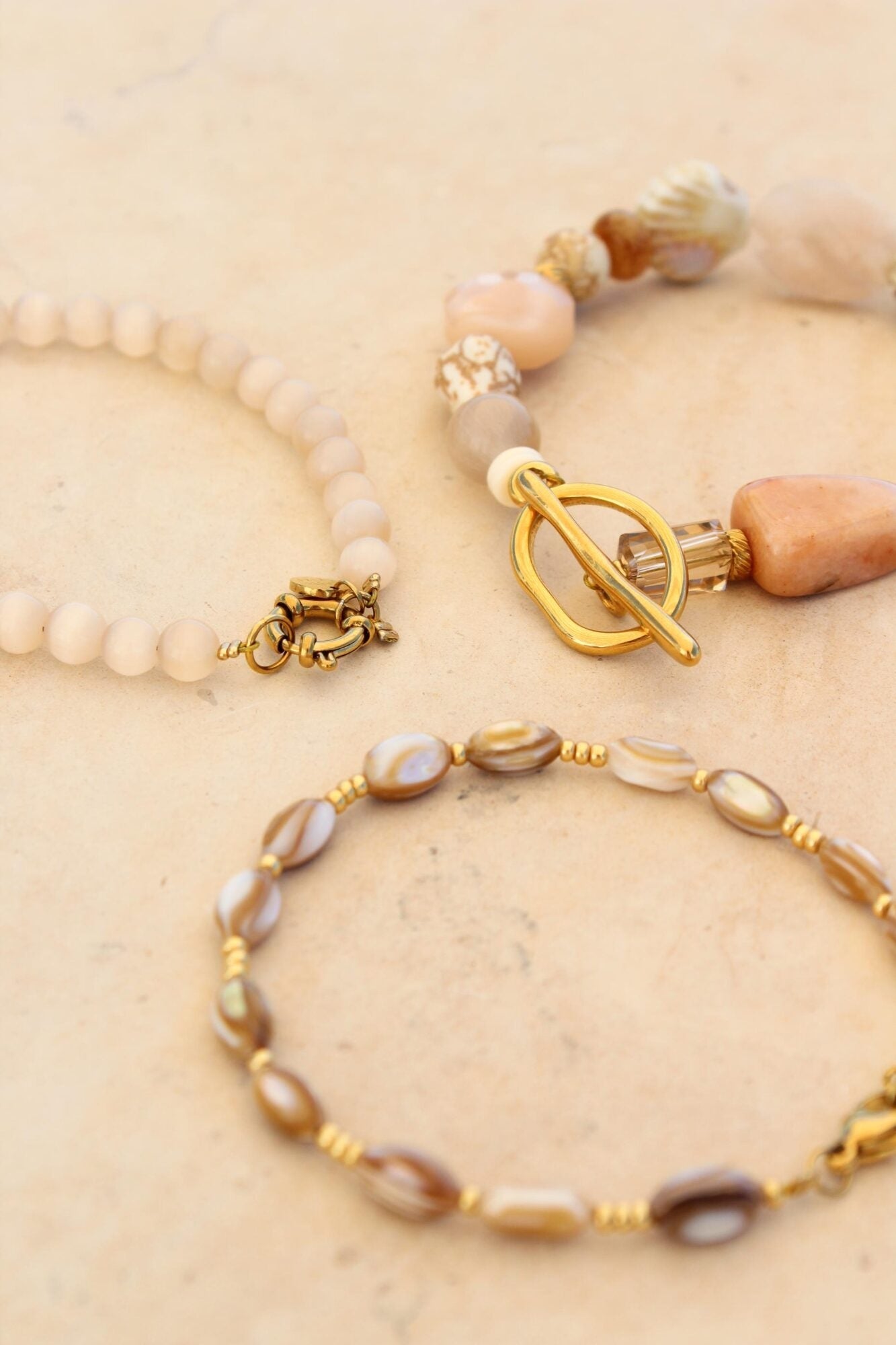 Label Kiki | Armband Naturel shell gold