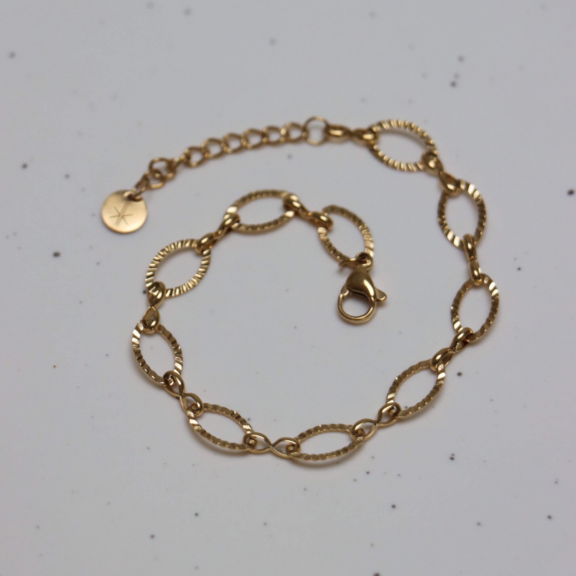 Label Kiki | Armband Oval line gold