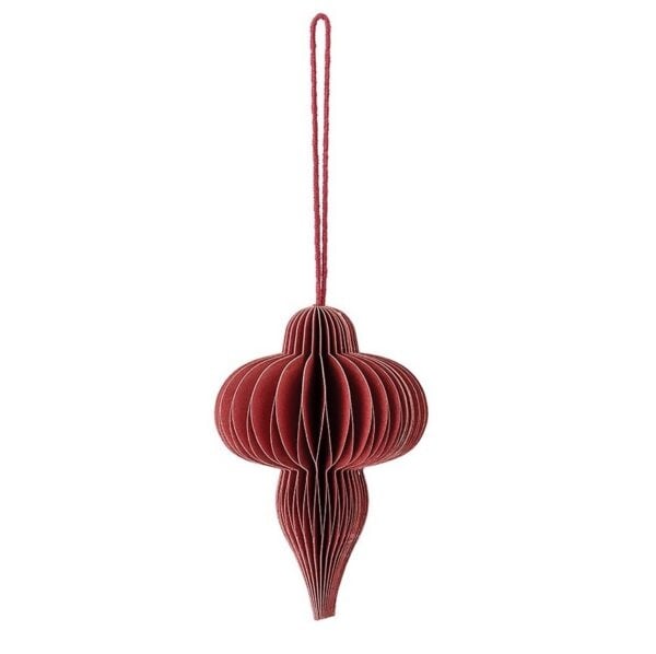 Bloomingville | Papieren ornament rood 10cm