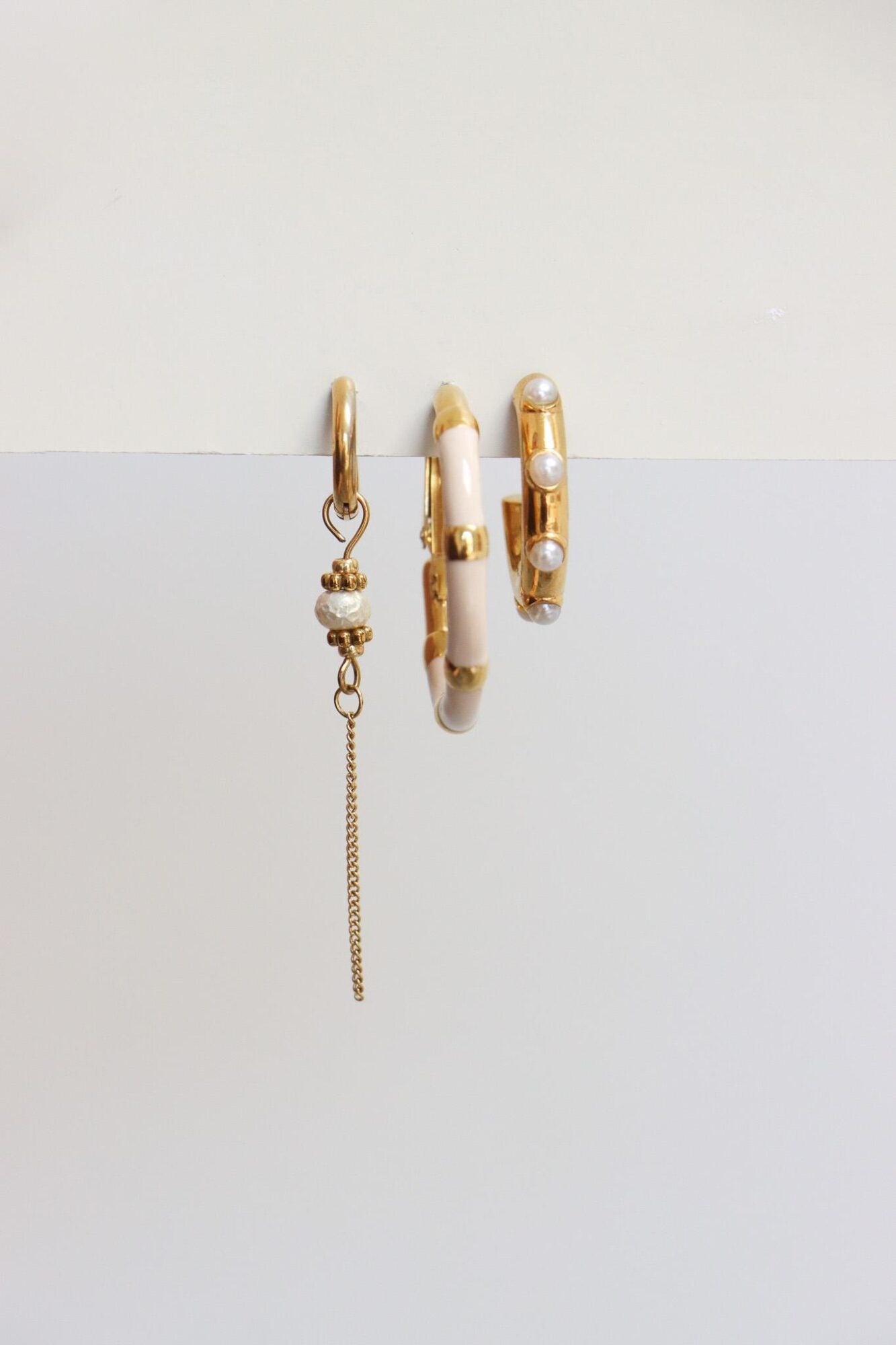 Label Kiki | Oorbellen Cloudy gold Set2
