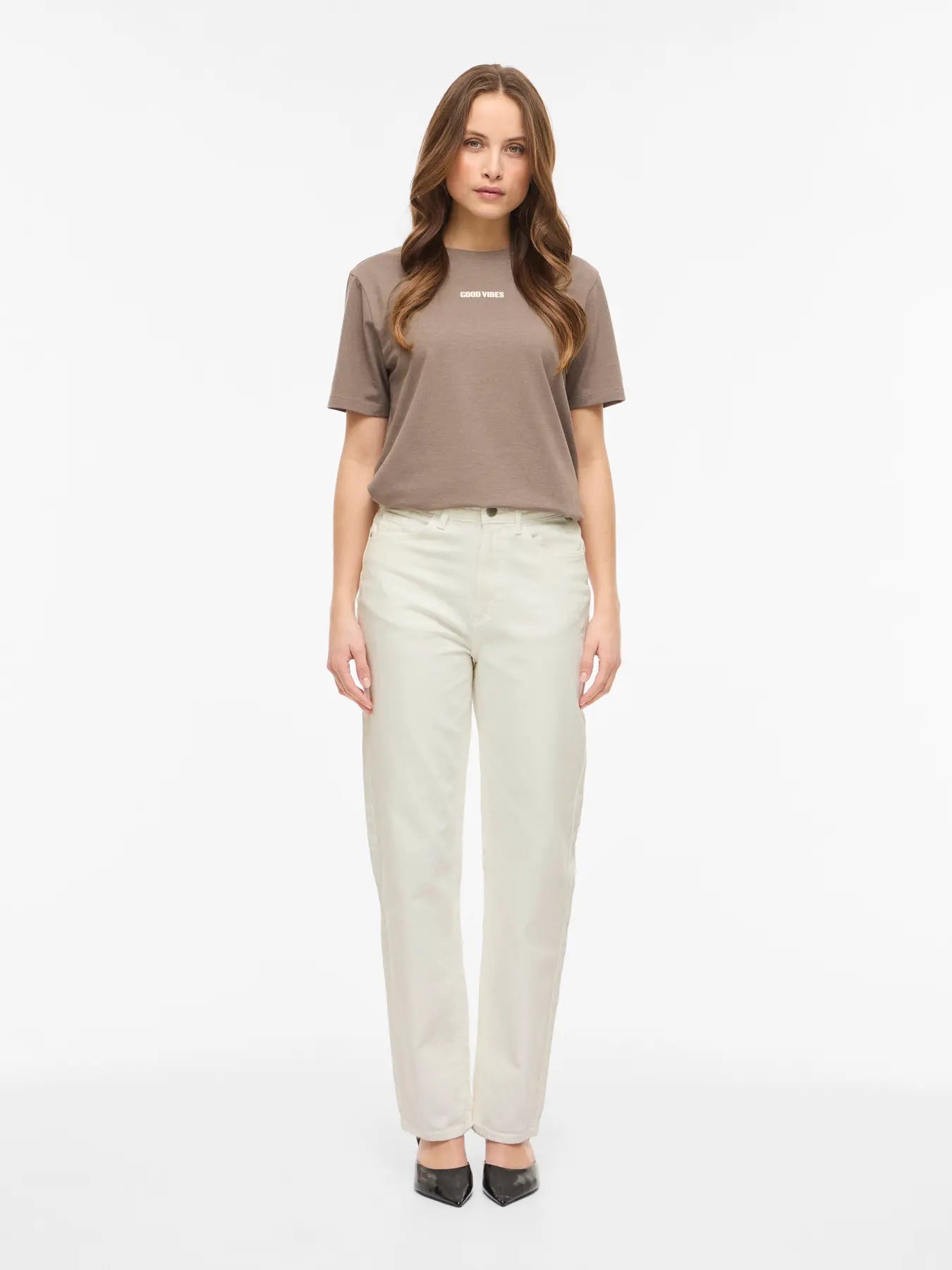 Vila | Jeans Kelly high waist Cloud dancer NOOS