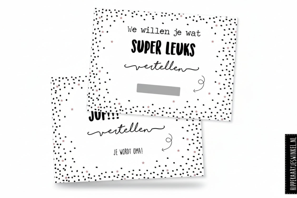 Hippekaartjes | Kraskaart je wordt oma