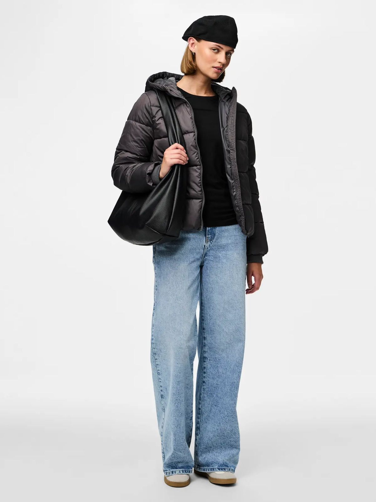 Pieces | Winterjas Bee zwart NOOS