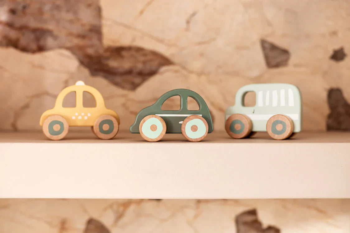 Jollein | Houten auto op wielen set van 3