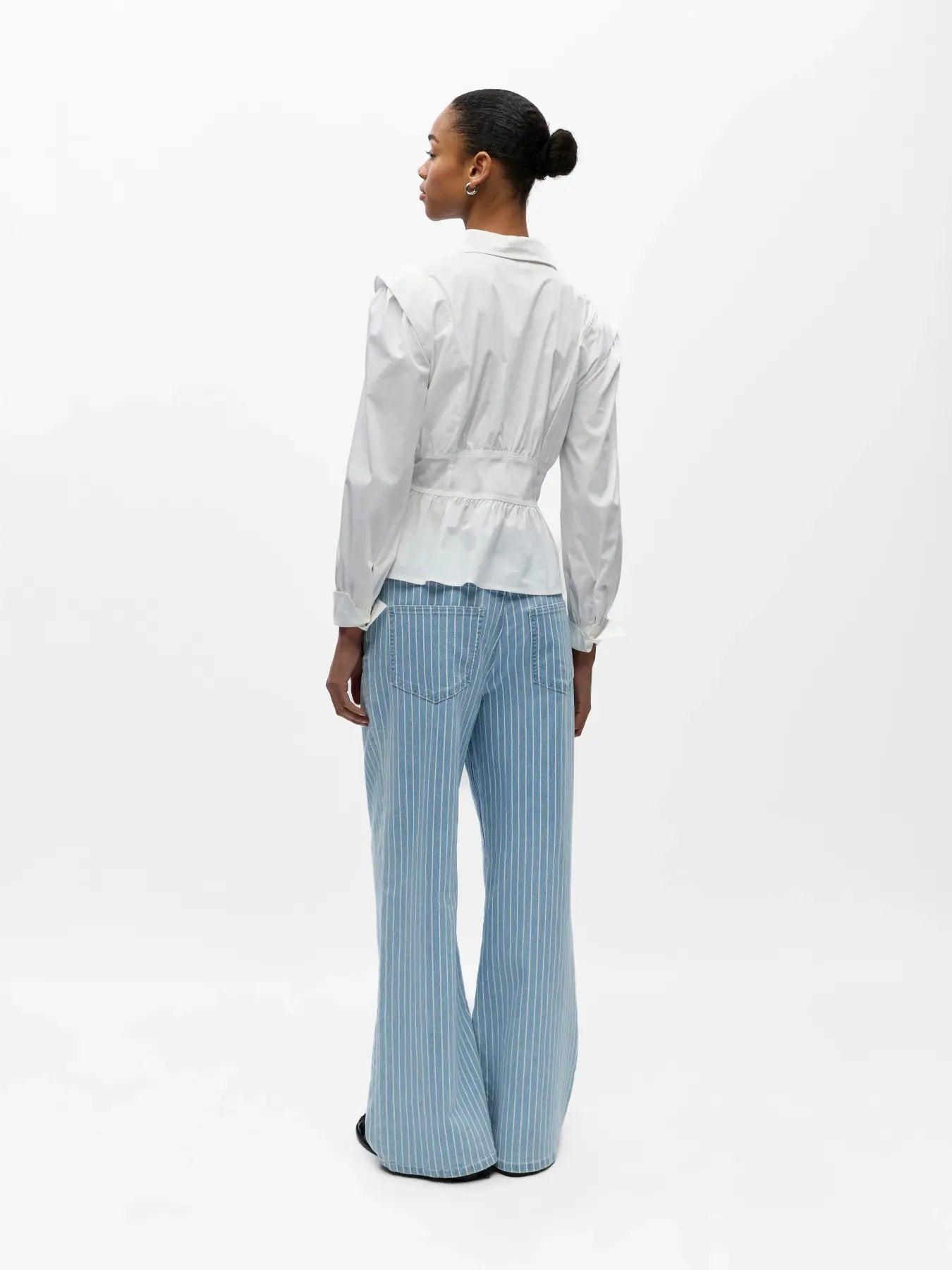 Object | Jeans wijd Sanni light blue denim stripes
