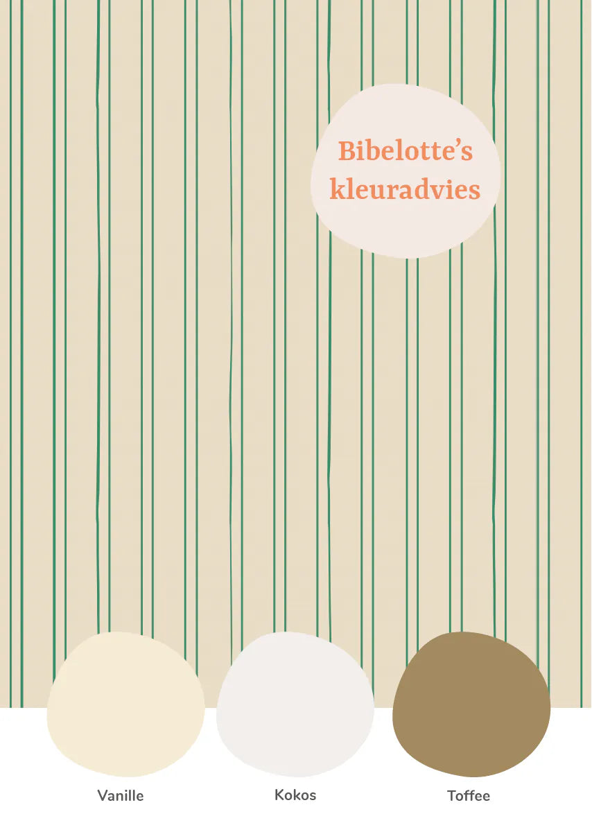 Bibelotte | Behang Gestreept biscuit