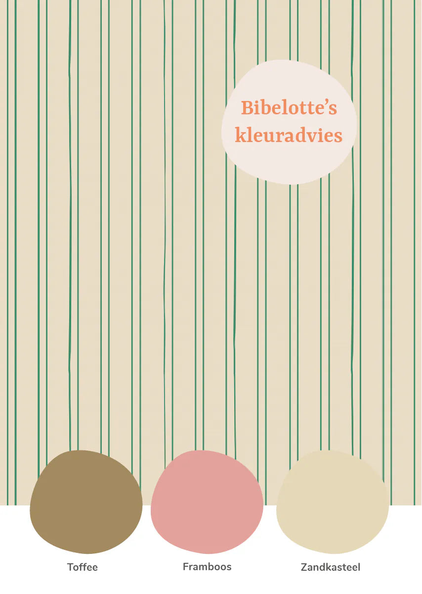 Bibelotte | Behang Gestreept biscuit