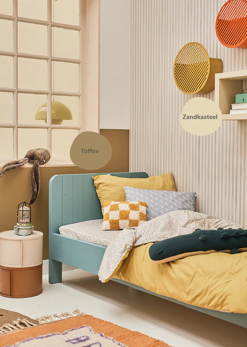 Bibelotte | Behang Gestreept biscuit