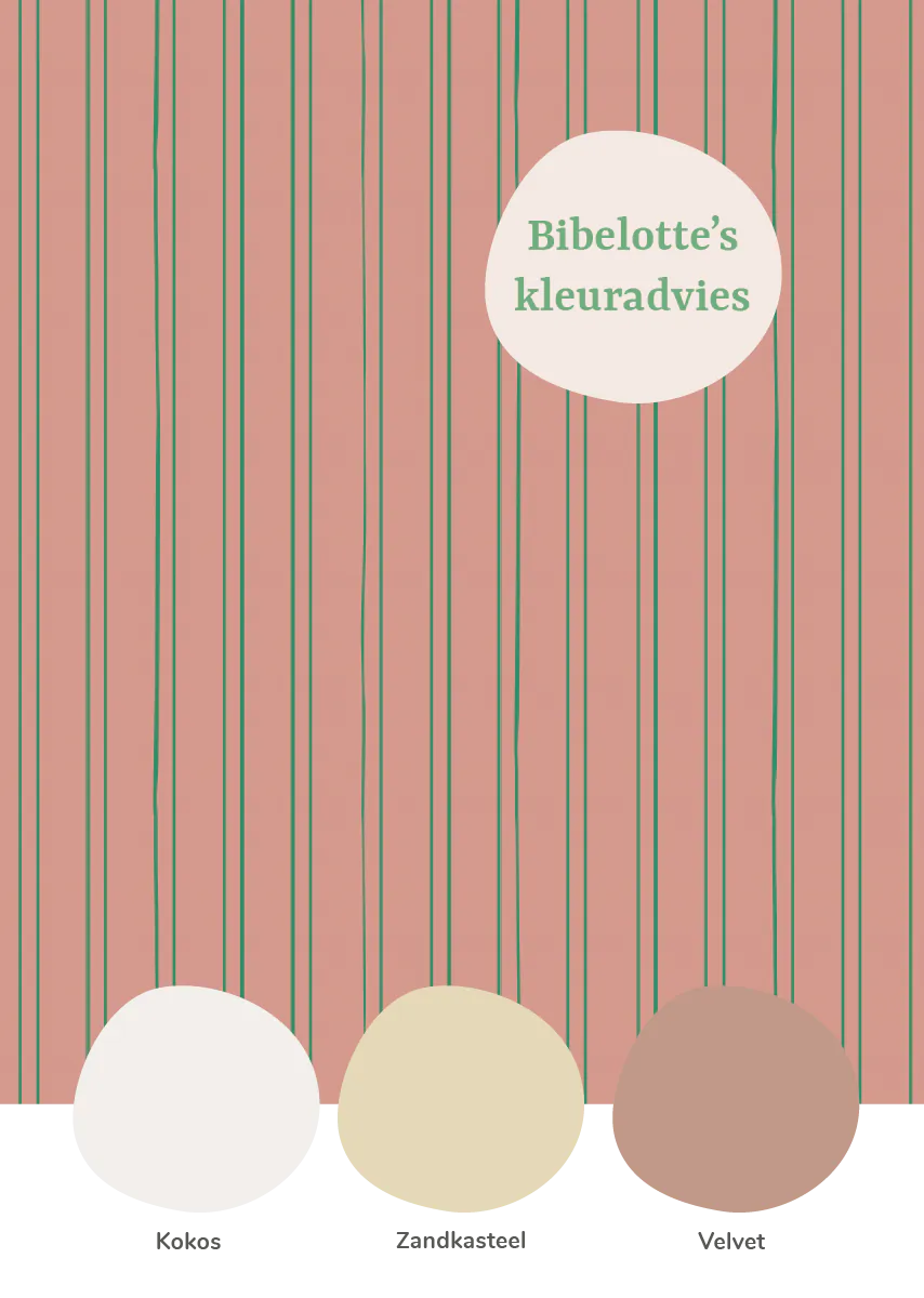 Bibelotte | Behang Gestreept framboos