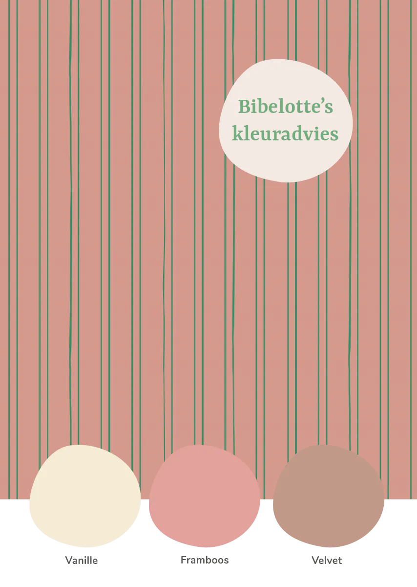 Bibelotte | Behang Gestreept framboos