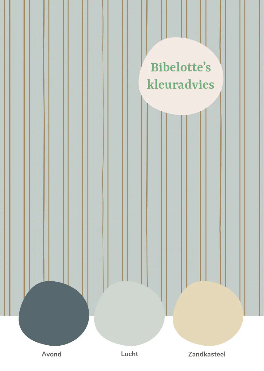 Bibelotte | Behang Gestreept zee