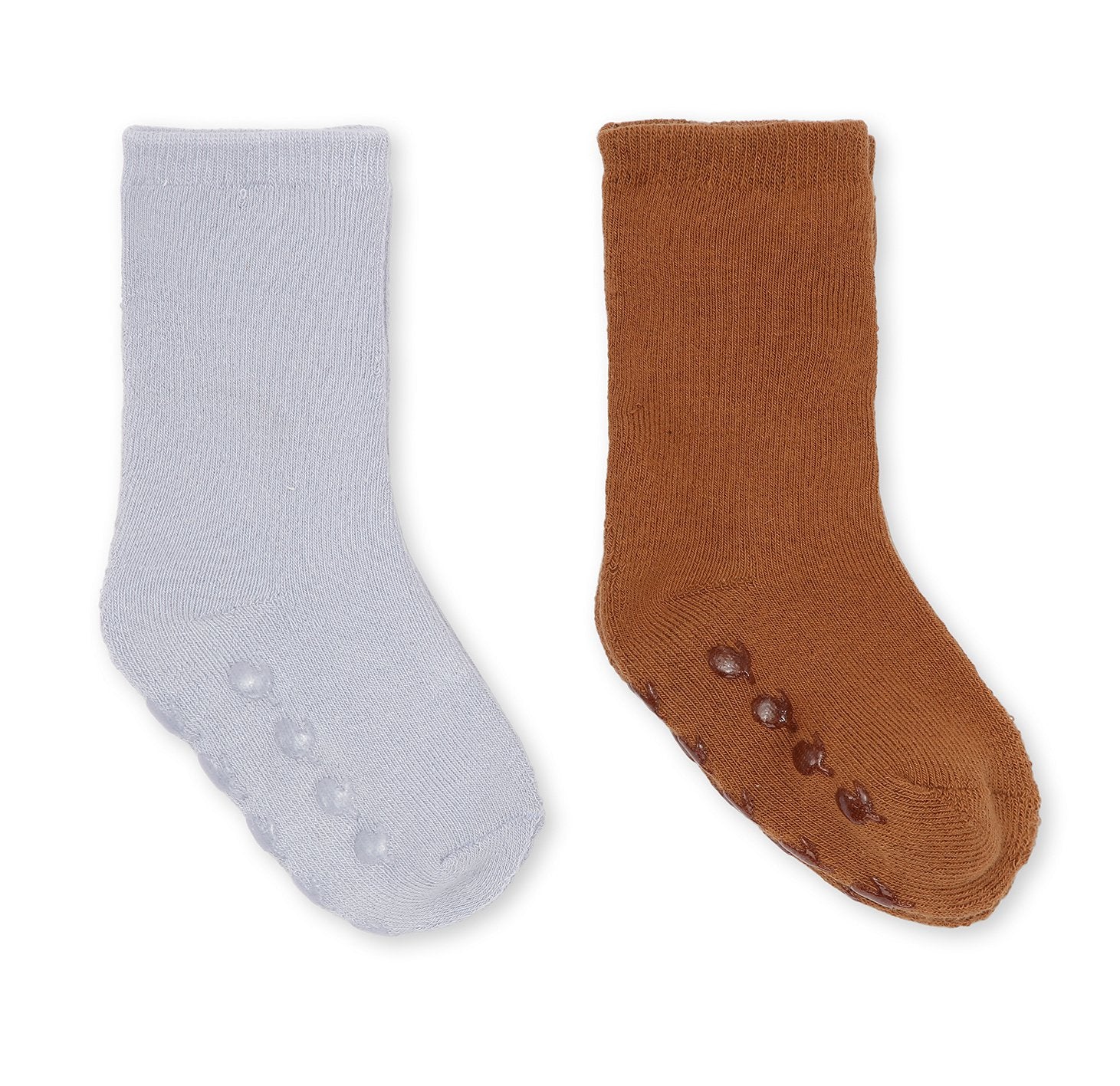 Konges Sløjd | Sokken met antislip blauw bruin