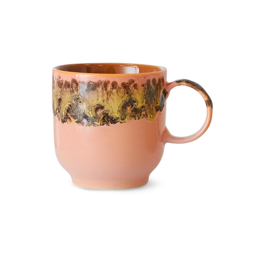 HK Living | 70's servies koffiemok met oor lush