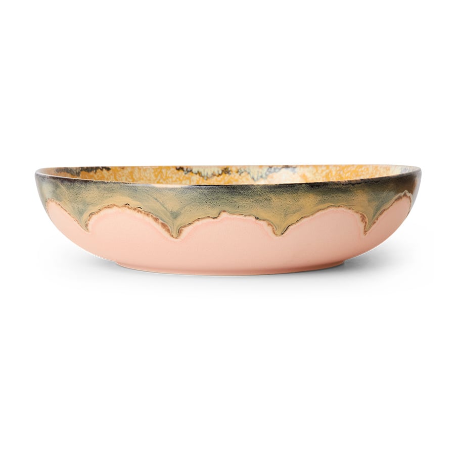 HK Living | 70's servies saladeschaal XL Sunflower