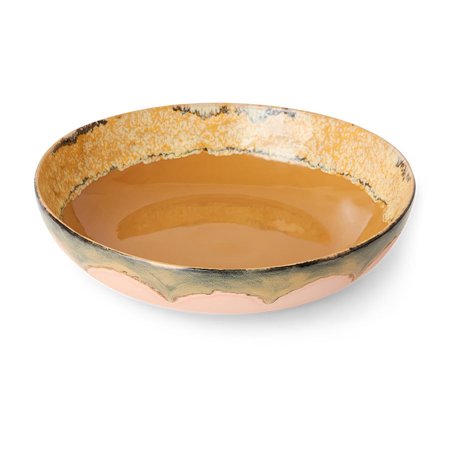 HK Living | 70's servies saladeschaal XL Sunflower