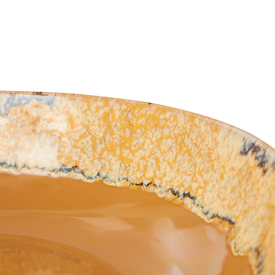 HK Living | 70's servies saladeschaal XL Sunflower